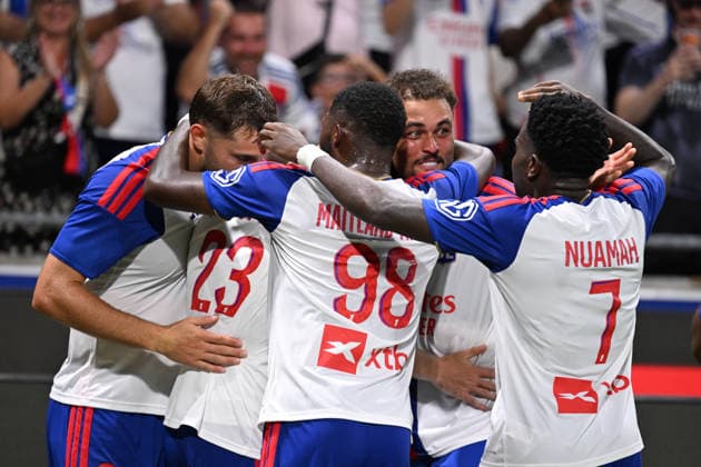 Football : Olympique Lyonnais v Sparta Praha- Qualifying champions league 11 08 2026 Tyler MORTON of Lyon scoring goal of Lyon scoring goal during the second leg, 3rd qualifying round match of the Football Champions League between Olympiquer Lyonnais and Sparta Praha ,Czech Republic at Groupama Stadium Decines Charpieu Lyon on August 11, 2026, , France LYONFrance  Copyright: xMouradxAllilix