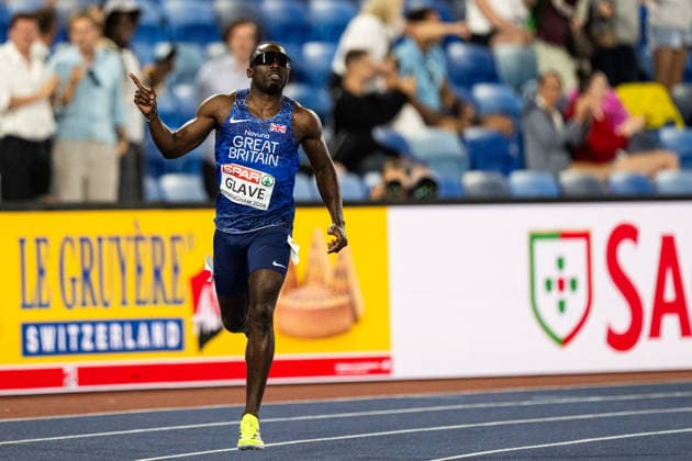 260811 Romell Glave of Great Britain celebrates after men s 100 meter final during day 2 of the 2026 European Athletics Championships on August 11, 2026 in Birmingham. Photo: Mathias Bergeld BILDBYRAN kod MB MT1065 friidrott athletics friidrett friidrotts-em em friidretts-em 2026 european athletics championships 2 bbeng *** August 11, 2026: Romell Glave of Great Britain celebrates after the men’s 100-meter final on Day 2 of the 2026 European Athletics Championships in Birmingham. 2026 in Birmingham. Photo by Mathias Bergeld. BILDBYRAN code MB MT1065. track and field, athletics, friidrett, friidrotts EM, 2026 European Athletics Championships, 2 bbeng  Copyright: MATHIASxBERGELD BB260811MB153
