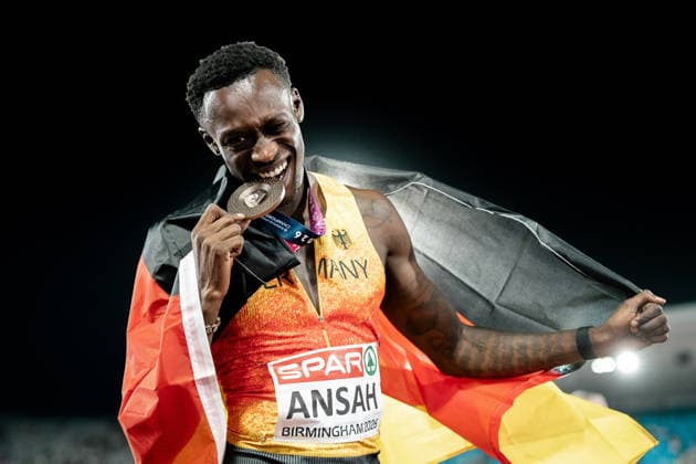 Owen Ansah (Hamburger SV, 100m Maenner), GBR, Leichtathletik, Athletics, European Athletics Championships 2026, Leichtathletik Europameisterschaft 2026, Birmingham 2026, 09.08.2026, GBR, Leichtathletik, Athletics, European Athletics Championships 2026, Leichtathletik Europameisterschaft 2026, Birmingham 2026, 09.08.2026 Birmingham *** Owen Ansah, Hamburger SV, Men s 100m, GBR, Track and Field, Athletics, 2026 European Athletics Championships, 2026 European Track and Field Championships, Birmingham 2026, August 9, 2026, GBR, Track and Field, Athletics, 2026 European Athletics Championships, 2026 European Track and Field Championships, Birmingham 2026, August 9, 2026, Birmingham Copyright: xStefanxMayerx EP_SMR