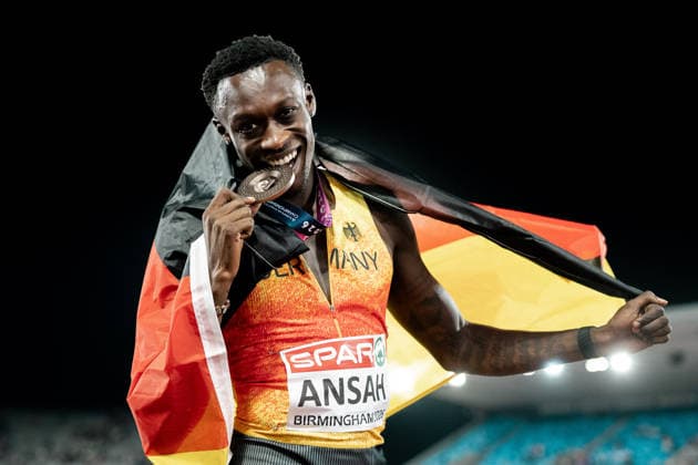 Owen Ansah (Hamburger SV, 100m Maenner), GBR, Leichtathletik, Athletics, European Athletics Championships 2026, Leichtathletik Europameisterschaft 2026, Birmingham 2026, 09.08.2026, GBR, Leichtathletik, Athletics, European Athletics Championships 2026, Leichtathletik Europameisterschaft 2026, Birmingham 2026, 09.08.2026 Birmingham *** Owen Ansah, Hamburger SV, Men s 100m, GBR, Track and Field, Athletics, 2026 European Athletics Championships, 2026 European Track and Field Championships, Birmingham 2026, August 9, 2026, GBR, Track and Field, Athletics, 2026 European Athletics Championships, 2026 European Track and Field Championships, Birmingham 2026, August 9, 2026, Birmingham Copyright: xStefanxMayerx EP_SMR