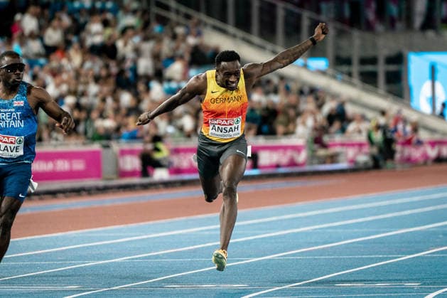 Owen Ansah (Hamburger SV, 100m Maenner), GBR, Leichtathletik, Athletics, European Athletics Championships 2026, Leichtathletik Europameisterschaft 2026, Birmingham 2026, 09.08.2026, GBR, Leichtathletik, Athletics, European Athletics Championships 2026, Leichtathletik Europameisterschaft 2026, Birmingham 2026, 09.08.2026 Birmingham *** Owen Ansah, Hamburger SV, Men s 100m, GBR, Track and Field, Athletics, 2026 European Athletics Championships, 2026 European Track and Field Championships, Birmingham 2026, August 9, 2026, GBR, Track and Field, Athletics, 2026 European Athletics Championships, 2026 European Track and Field Championships, Birmingham 2026, August 9, 2026, Birmingham Copyright: xStefanxMayerx EP_SMR