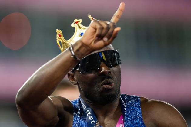 260811 Romell Glave of Great Britain celebrates after men s 100 meter final during day 2 of the 2026 European Athletics Championships on August 11, 2026 in Birmingham. Photo: Mathias Bergeld BILDBYRAN kod MB MT1065 friidrott athletics friidrett friidrotts-em em friidretts-em 2026 european athletics championships 2 bbeng *** August 11, 2026: Romell Glave of Great Britain celebrates after the men’s 100-meter final on Day 2 of the 2026 European Athletics Championships in Birmingham. 2026 in Birmingham. Photo by Mathias Bergeld. BILDBYRAN code MB MT1065. track and field, athletics, friidrett, friidrotts EM, 2026 European Athletics Championships, 2 bbeng  Copyright: MATHIASxBERGELD BB260811MB163