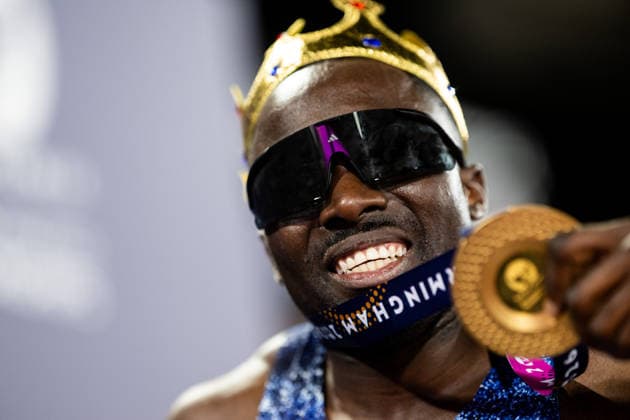 260811 Romell Glave of Great Britain celebrates after men s 100 meter final during day 2 of the 2026 European Athletics Championships on August 11, 2026 in Birmingham. Photo: Mathias Bergeld BILDBYRAN kod MB MT1065 friidrott athletics friidrett friidrotts-em em friidretts-em 2026 european athletics championships 2 bbeng *** August 11, 2026: Romell Glave of Great Britain celebrates after the men’s 100-meter final on Day 2 of the 2026 European Athletics Championships in Birmingham. 2026 in Birmingham. Photo by Mathias Bergeld. BILDBYRAN code MB MT1065. track and field, athletics, friidrett, friidrotts EM, 2026 European Athletics Championships, 2 bbeng  Copyright: MATHIASxBERGELD BB260811MB164