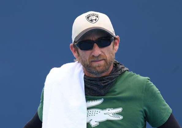 August 11, 2026, Mason, Ohio, USA: Coach of Hubert Hurkacz - GILLES CERVARA of France, during practise session before tennis tournament ATP, Tennis Herren 1000 Cincinnati Open in Mason, USA. Tennis: Cincinnati Open - Coach Gilles Cervara  - ZUMAc278 20260811_zsp_c278_005 Copyright: xMarcinxCholewinskix