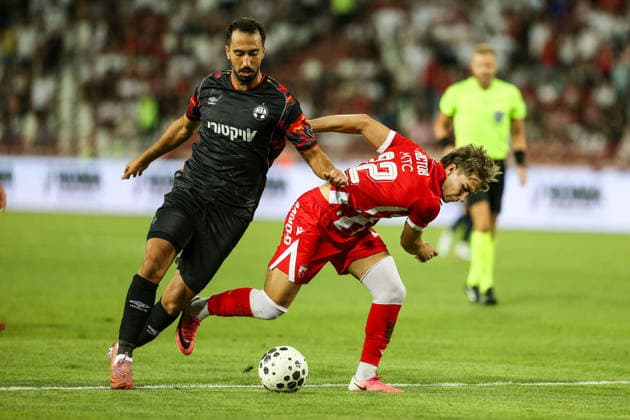 Crvena zvezda v Hapoel Beer Sheva - UEFA Champions League BELGRADE, SERBIA - AUGUST 11: Players in action during UEFA Champions League qualifying match between Crvena Zvezda and Hapoel Beer Sheva at Rajko Mitic Stadium on August 11, 2026. Filip Stevanovic Anadolu Belgrade Serbia. Editorial use only. Please get in touch for any other usage.  Copyright: x2026xAnadoluxFilipxStevanovicx
