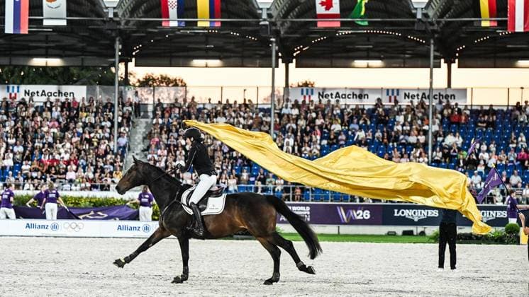 Weltmeisterschaften im Reiten in Aachen ** NUR FÜR REDAKTIONELLE ZWECKE ** EDITORIAL USE ONLY **<p>Eröffnungsfeier der FEI World Championships Aachen 2026. am Dienstag, 11. August 2026. Weltmeisterschaften im Reitsport in Aachen erster Tag Aachen Copyright: SvenjaxHanusch *** World Equestrian Championships in Aachen ** FOR EDITORIAL USE ONLY ** EDITORIAL USE ONLY ** p Opening ceremony of the 2026 FEI World Championships in Aachen on Tuesday, August 11, 2026 World Equestrian Championships in Aachen—first day in Aachen Copyright SvenjaxHanusch Copyright: SvenjaxHanusch doc8748y8kwnl4l8arkd4m ,EDITORIAL USE ONLY