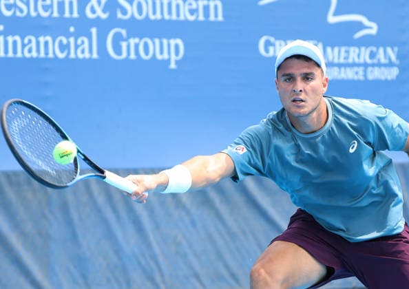 August 11, 2026, Mason, Ohio, USA: PABLO LLAMAS RUIZ of Spain during the match against A. Shevchenko of Kazakhstan in qualification before tennis tournament ATP, Tennis Herren 1000 Cincinnati Open in Mason, USA. Mason USA - ZUMAc278 20260811_zsp_c278_011 Copyright: xMarcinxCholewinskix