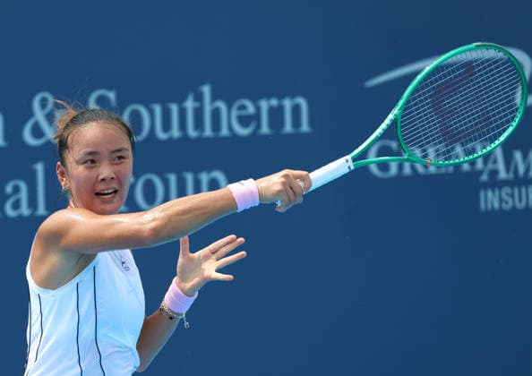 August 11, 2026, Mason, Ohio, USA: YUE YUAN of China during the match against R. Zarazua of Mexico in qualification before tennis tournament WTA, Tennis Damen 1000 Cincinnati Open in Mason, USA. Mason USA - ZUMAc278 20260811_zsp_c278_020 Copyright: xMarcinxCholewinskix