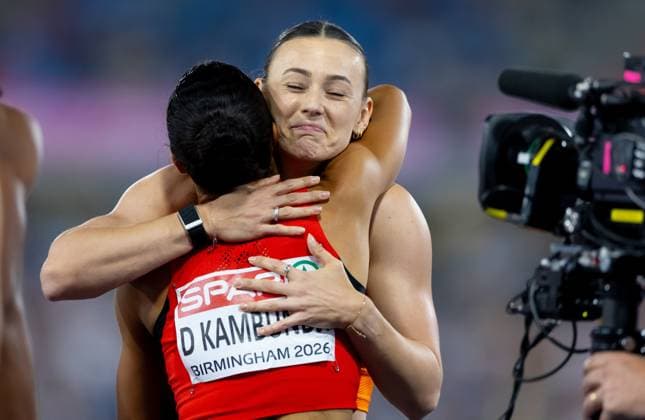 BIRMINGHAM - Nadine Visser after the 100-meter hurdles final on the second day of the European Athletics Championships. IRIS VAN DEN BROEK ANP xVIxANPxSportx xxANPxIVx 565289699 originalFilename: 565289699.jpg