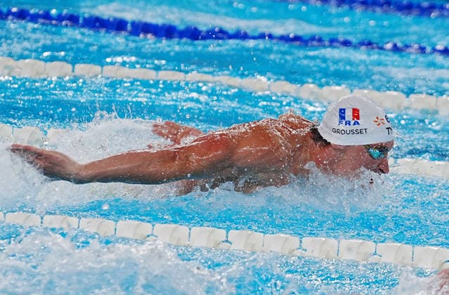 11 Aout European Aquatics Championships Paris 2026 FINALES Grousset Maxime of France During Finale 4X100 Medley Mixte at the European Swimming Championships at the Greater Paris Metropolis Olympic Aquatics Centre in Paris (France) on August 11, 2026.Credit Laurent Lairys parisFrance  Copyright: xLaurentxLairysx