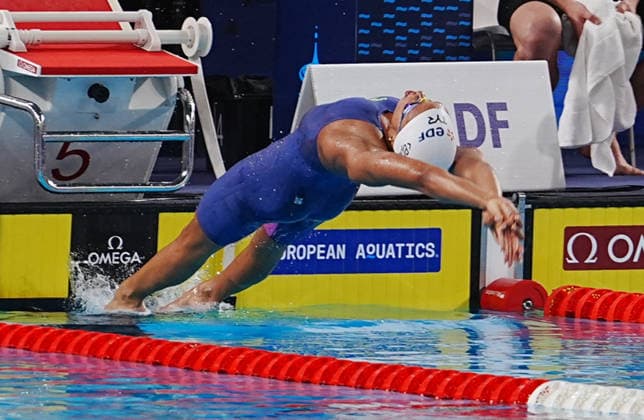 11 Aout European Aquatics Championships Paris 2026 FINALES Moluh Mary-Ambre of France During Finale 4X100 Medley Mixte at the European Swimming Championships at the Greater Paris Metropolis Olympic Aquatics Centre in Paris (France) on August 11, 2026.Credit Laurent Lairys parisFrance  Copyright: xLaurentxLairysx