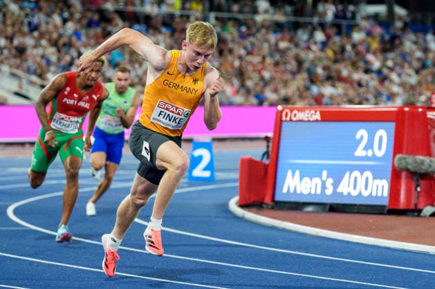 BIRMINGHAM, GREAT BRITAIN - AUGUST 11, 2026 : Matthew HUDSON-SMITH (GBR Great Britain) competing in the 400m semi final during the European Athletics Championships at Alexander Stadium on August 11, 2026 in Birmingham, Great Britain. Great Britain Copyright: xLeahxKohringx