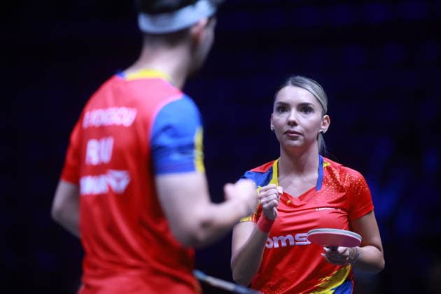 2026 WTT Europe Smash - Sweden - Main Draw - 11 August 2026 - Day 2 Bernadette Szocs and Eduard Ionescu of Romania compete against Elias Ranefur and Filippa Bergand of Sweden during the Mixed Doubles Round of 32 at the 2026 Europe Smash at the Malmo Arena in Malmo, Sweden, on August 11, 2026. Malmo Sweden  Copyright: xRemyxGrosx originalFilename:gros-europesm260811_npAJz.jpg