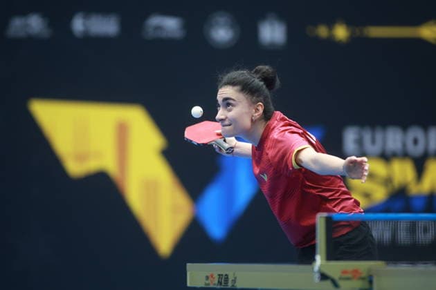 2026 WTT Europe Smash - Sweden - Main Draw - 11 August 2026 - Day 2 Elizabet Abraamian of Russia competes against Miyu Nagasaki of Japan during the Women s Singles Round of 64 at the 2026 Europe Smash at the Baltiska Hallen in Malmo, Sweden, on August 11, 2026. Malmo Sweden  Copyright: xRemyxGrosx originalFilename:gros-europesm260811_np5OH.jpg