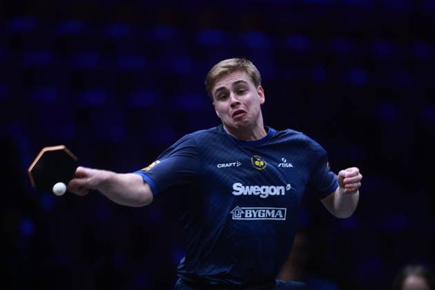 2026 WTT Europe Smash - Sweden - Main Draw - 11 August 2026 - Day 2 Truls Moregard of Sweden competes against Dimitrij Ovtcharov of Germany during the Men s Singles Round of 64 at the 2026 Europe Smash at the Malmo Arena in Malmo, Sweden, on August 11, 2026. Malmo Sweden  Copyright: xRemyxGrosx originalFilename:gros-europesm260811_nphqr.jpg