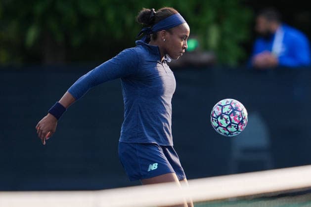 National Bank Open 2026 - Day 11 TORONTO, CANADA - AUGUST 11 : Coco Gauff of the United States plays foot tennis as she practices on day 11 of WTA, Tennis Damen 1000 National Bank Open after her quarterfinal opponent Belinda Bencic of Switzerland withdrew from the tournament due to a hip injury in Toronto, Ontario, Canada on August 11, 2026. Mert Alper Dervis Anadolu Ontario Canada. Editorial use only. Please get in touch for any other usage.  Copyright: x2026xAnadoluxMertxAlperxDervisx