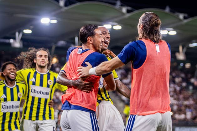 STURM GRAZ - FENERBAHCE Talisca of Fenerbahce celebrates a goal during the second leg of third qualifying round of UEFA Champions league football match between SK Sturm Graz and Fenerbahce BK at the Stadion Graz Liebenau. Graz, Austria, August 11, 2026. Photo by Branislav Racko Copyright: xx _BRR7644