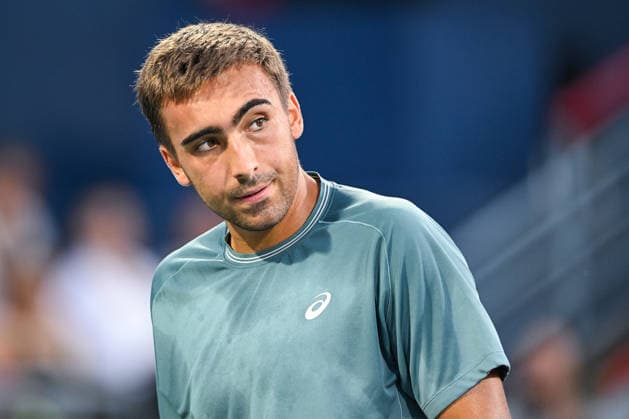 MONTREAL, QC - AUGUST 11: Look on Daniel Merida (ESP) during a quarterfinal match at National Bank Open on August 11, 2026 at IGA Stadium in Montreal, QC (Photo by David Kirouac Icon Sportswire) TENNIS: AUG 11 National Bank Open EDITORIAL USE ONLY Icon26081106226