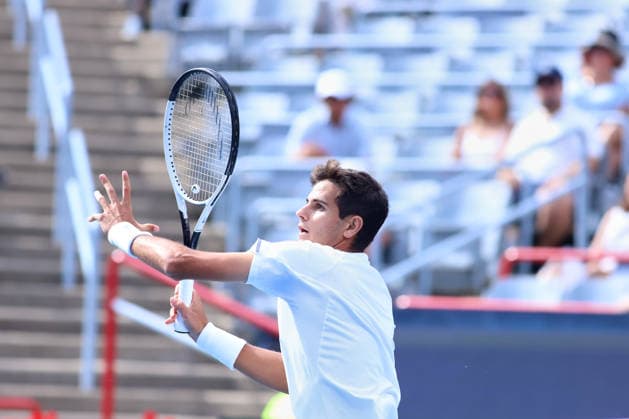 ATP, Tennis Herren Masters 1000 National Bank Open Montreal 2026 - Quarter Finals - Day 11 Rafael Jodar of Spain plays a forehand during the Men™s quarter final match against Arthur Fils of France on day 11 of the ATP Masters 1000 National Bank Open at IGA Stadium. on August 11, 2026, in Montreal, Canada. (Photo by Horacio Zamora Eyepix Group) Copyright: xHoracioxZamorax xEyepixxGroupx HZ_11082026_195543