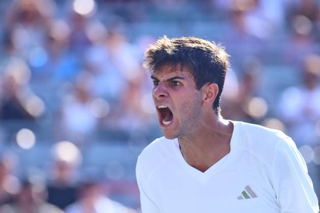 Sport Bilder des Tages #2 ATP, Tennis Herren Masters 1000 National Bank Open Montreal 2026 - Quarter Finals - Day 11 Rafael Jodar of Spain celebrates after his victory during the Men™s quarter final match against Arthur Fils of France on day 11 of the ATP Masters 1000 National Bank Open at IGA Stadium. on August 11, 2026, in Montreal, Canada. (Photo by Horacio Zamora Eyepix Group) Copyright: xHoracioxZamorax xEyepixxGroupx HZ_11082026_195593