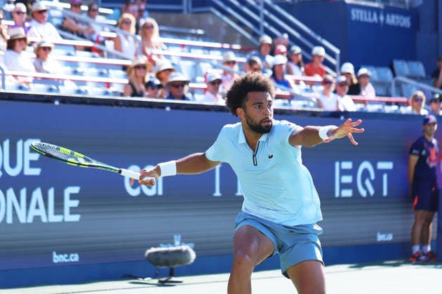 ATP, Tennis Herren Masters 1000 National Bank Open Montreal 2026 - Quarter Finals - Day 11 Arthur Fils of France plays a forehand during the Men™s quarter final match against Rafael Jodar of Spain on day 11 of the ATP Masters 1000 National Bank Open at IGA Stadium. on August 11, 2026, in Montreal, Canada. (Photo by Horacio Zamora Eyepix Group) Copyright: xHoracioxZamorax xEyepixxGroupx HZ_11082026_195559