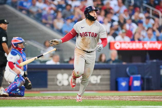 August 11, 2026, Toronto, On, Canada: Boston Red Sox s Wilyer Abreu (52) rounds the bases after hitting a home run against the Toronto Blue Jays during fourth inning MLB, Baseball Herren, USA baseball action in Toronto, on Tuesday, Aug. 11, 2026. Canada News - August 11, 2026  - ZUMAc35_ 20260811_zaf_c35_112 Copyright: xSammyxKoganx