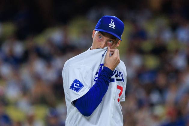 August 11, 2026, Los Angeles, California, USA: Starting pitcher, Blake Snell 7 of the Los Angeles Dodgers during a regular season MLB, Baseball Herren, USA game against the Kansas City Royals on Tuesday August 11, 2026 at Dodger Stadium in Los Angeles, California. JAVIER ROJAS PI Los Angeles USA - ZUMAp124 20260811_zaa_p124_035 Copyright: xJavierxRojasx