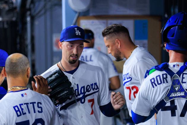 August 11, 2026, Los Angeles, California, USA: Starting pitcher, Blake Snell 7 of the Los Angeles Dodgers during a regular season MLB, Baseball Herren, USA game against the Kansas City Royals on Tuesday August 11, 2026 at Dodger Stadium in Los Angeles, California. JAVIER ROJAS PI Dodgers Vs. Royals  - ZUMAp124 20260811_zaa_p124_036 Copyright: xJavierxRojasx
