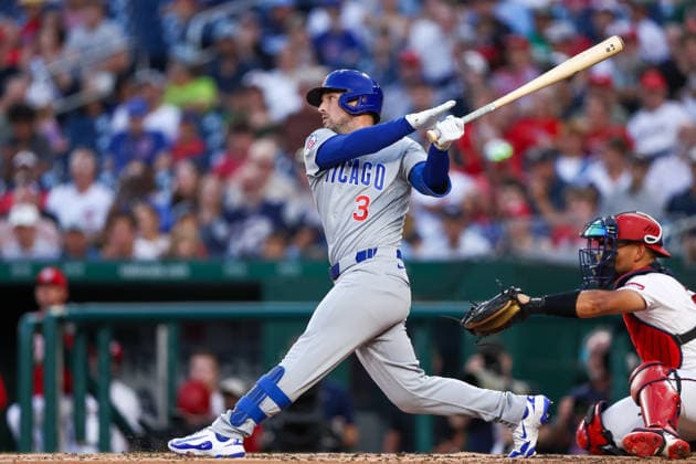 August 11, 2026, Washington D.C, District Of Columbia, United States: Washington, DC; Chicago Cubs third baseman Alex Bregman (3) swings during the Major League Baseball game between the Washington Nationals and the Chicago Cubs at Nationals Park on Tuesday, August 11, 2026. The Cubs beat the Nationals 8-6. Washington D.C United States - ZUMAp258 20260811_znp_p258_038 Copyright: xStevexPrakopex