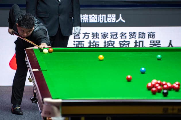(260812) -- TAIYUAN, Aug. 12, 2026 -- Zhang Anda of China competes during the round 1 match between Zhao Xintong of China and Zhang Anda of China at China Open 2026 snooker tournament in Taiyuan, north China s Shanxi Province, Aug. 11, 2026. ) (SP)CHINA-TAIYUAN-SNOOKER-CHINA OPEN-ROUND 1 (CN) CaoxYang 