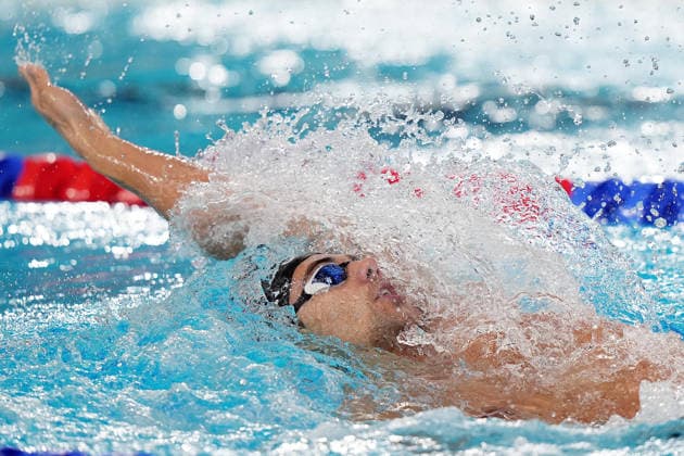 Thomas Ceccon men™s 200m backstroke at the Swimming European Aquatics Championships Paris 2026, Paris, August 11 , 2026  Copyright: xSpada LaPressex