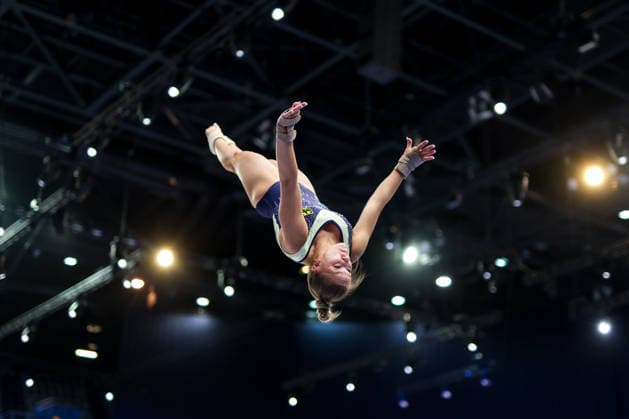 Media Day of Germany s women s gymnastics team Karina Schonmaier of Germany attends a media day ahead of the European Artistic Gymnastics Championships in Zagreb, Croatia, on August 11, 2026, at Arena Zagreb.  IgorxKralj PIXSELL