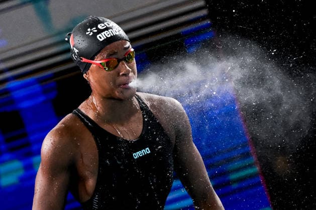 Sara Curtis of Italy prepares to compete in the swimming 100m Freestyle Women Final during the European Aquatics Championships at the Olympic Aquatic Center in Paris (France), August 11, 2026. Giorgio Scala DBM - Deepbluemedia Insidefoto