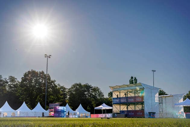 Media-Day at IFAF Flag Football Championships Düsseldorf 2026, 12.08.2026 Duesseldorf, Germany - Aug. 12, 2026: Impressions from the media day of the IFAF Flag Football World Championships at the Bezirkssportanlage Duesseldorf Garath *** Media Day at the IFAF Flag Football World Championships in Düsseldorf 2026, August 12, 2026, Düsseldorf, Germany. Impressions from the media day of the IFAF Flag Football World Championships at the Bezirkssportanlage Düsseldorf Garath Copyright: xBEAUTIFULxSPORTS B.Hoffmannx
