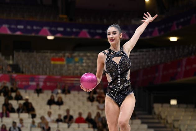IPA87412108 - Eva BREZALIEVA (BUL) performing her ball routine during the 42nd Rhythmic gymnastics, Rhythmische Sportgymnastik, RSG World Championships in Frankfurt am Main, Germany, on August 12, 2026  Copyright: xFilippoxTomasi IPAxSportx xx 87412108