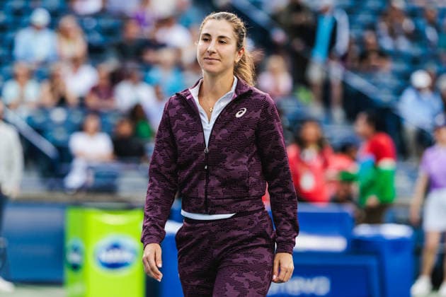 TORONTO, ON - AUGUST 11: Belinda Bencic (SUI) is seen at the WTA, Tennis Damen 1000 National Bank Open on August 11, 2026 at Sobeys Stadium in Toronto, ON (Photo by Mathew Tsang Icon Sportswire) TENNIS: AUG 11 National Bank Open EDITORIAL USE ONLY Icon260811011