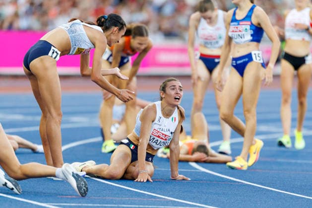 BIRMINGHAM, GREAT BRITAIN - AUGUST 11, 2026: Micol MAJORI (ITA Italy) reacts after the 5000m final during the European Athletics Championships at Alexander Stadium on August 11, 2026 in Birmingham, Great Britain. Great Britain Copyright: xAxelxKohringx