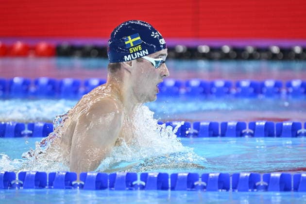PARIS, FRANKRIKE 20260812 Oliver Munn i försöken pa 200 m bröstsim under sim-EM i Paris. ***Bilden ingar i SPORTPAKET. För övriga BETALBILD*** PARIS FRANKRIKE x10430x *** PARIS, FRANCE 20260812 Oliver Munn in the 200-meter breaststroke preliminaries at the European Swimming Championships in Paris ***This image is included in the SPORT PACKAGE; for other images, see PAID CONTENT*** PARIS, FRANCE x10430x  Copyright: xChristinexOlsson TTx SIM-EM 2026 PARIS