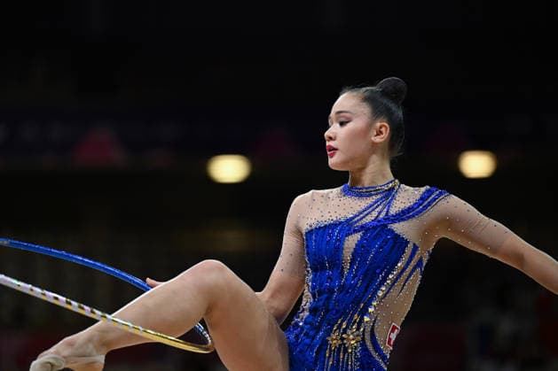 IPA87413441 - Lauren GRUENIGER (SUI) during the 42nd Rhythmic gymnastics, Rhythmische Sportgymnastik, RSG World Championships in Frankfurt am Main, Germany, on August 12, 2026  Copyright: xFilippoxTomasi IPAxSportx xx 87413441