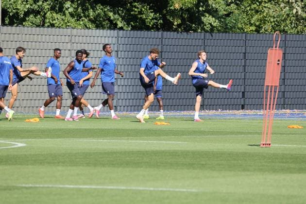 KAA Gent Gent, Belgium 12 08 2026 KAA Gent - IFK Göteborg, the players pictured during the training on 12 August 2026. ( Picture by Gianni Barbieux Photo News ) Gent Belgium  Copyright: xGiannixBarbieuxx