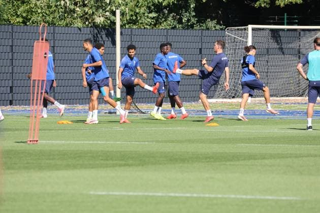 KAA Gent Gent, Belgium 12 08 2026 KAA Gent - IFK Göteborg, the players pictured during the training on 12 August 2026. ( Picture by Gianni Barbieux Photo News ) Gent Belgium  Copyright: xGiannixBarbieuxx