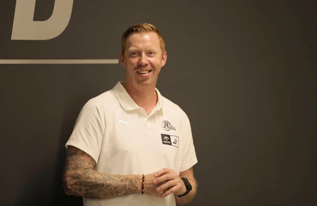 Foto : Trainer Boerge LUND (THW Kiel) Saisonauftakt Handball Bundesliga , Pressekonferenz der Nordvereine in Kiel am Di. 11.08.26 *** Photo: Coach Boerge LUND, THW Kiel, Handball Bundesliga Season Opener, Press Conference of the Northern Clubs in Kiel on Tuesday, August 11, 2026