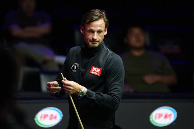 TAIYUAN, CHINA - AUGUST 12: David Gilbert of England chalks the cue in the second round match against Wu Yize of China on day 5 of the 2026 World Snooker Tour China Open at Taiyuan Binhe Sports Center on August 12, 2026 in Taiyuan, Shanxi Province of China.  Copyright: xTaixChengzhex 111659519137