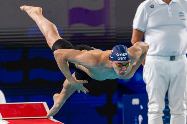 SWIMMING - EAC 2026 PARIS,FRANCE,12.AUG.26 - SWIMMING - European Aquatics Championships Paris 2026, 200m breaststroke, men. Image shows Laurin Korber-Perner (AUT).  GEPAxpictures xPhilippxBrem