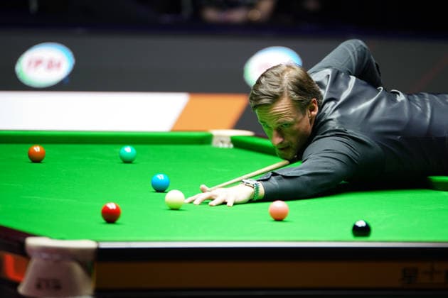 TAIYUAN, CHINA - AUGUST 12: David Gilbert of England plays a shot in the second round match against Wu Yize of China on day 5 of the 2026 World Snooker Tour China Open at Taiyuan Binhe Sports Center on August 12, 2026 in Taiyuan, Shanxi Province of China.  Copyright: xTaixChengzhex 111659519135
