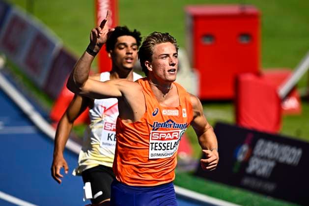 European Athletics Championships Birmingham 2026 - day 3 BIRMINGHAM, ENGLAND - AUGUST 12 : Tesselaar Jeff (NED) , Keita Dai (BEL) in action during the 100m Decathlon on day 3 of the Birmingham 2026 European Athletics Championships on August 12, 2026 in Birmingham, England, 12 08 2026 Birmingham ENGLAND  Copyright: xTomasxSiskx
