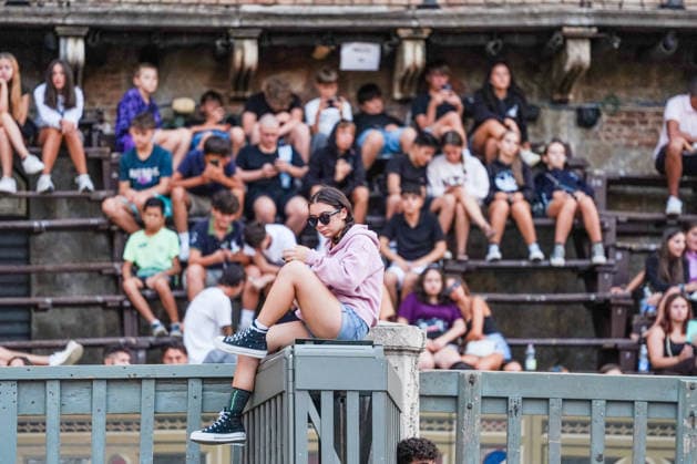 August 12, 2026, Siena, Toscana, Italy: The traditional night trials of the Palio di Siena, now called regulated trials, take place at dawn in Piazza del Campo and serve to evaluate the horses for the race. Siena, 12 08 2026 Palio Di Siena, The Regulated Trials At Dawn In Piazza Del Campo  - ZUMAa289 20260812_zia_a289_015 Copyright: xSalvatorexDexRosax xAgfx
