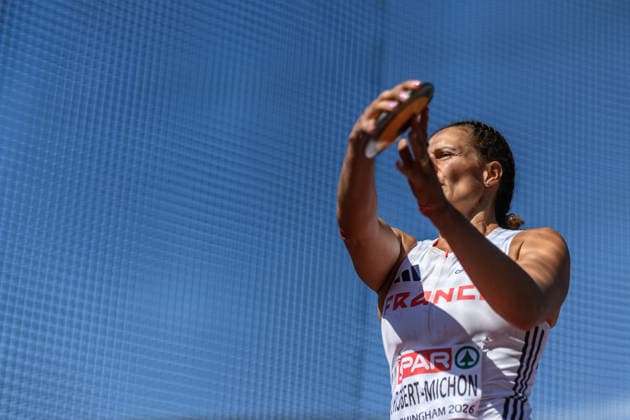 260812 MelinaRobert-Michon of France competes in women™s discus throw during day 3 of the 2026 European Athletics Championships on August 12, 2026 in Birmingham. Photo: Mathias Bergeld BILDBYRAN kod MB MT1066 friidrott athletics friidrett friidrotts-em em friidretts-em 2026 european athletics championships 3 bbeng discus throw diskos diskus *** August 12, 2026: Melina Robert Michon of France competes in the women’s discus throw during Day 3 of the 2026 European Athletics Championships on August 12, 2026 in Birmingham. Photo by Mathias Bergeld. BILDBYRAN code MB MT1066. track and field, athletics, friidrett, friidrotts EM, 2026 European Athletics Championships, 3rd day, discus throw, diskos, diskus  Copyright: MATHIASxBERGELD BB260812MB020