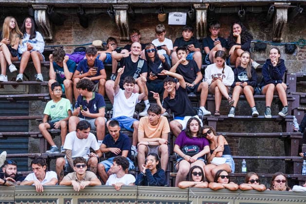 August 12, 2026, Siena, Toscana, Italy: The traditional night trials of the Palio di Siena, now called regulated trials, take place at dawn in Piazza del Campo and serve to evaluate the horses for the race. Siena, 12 08 2026 Palio Di Siena, The Regulated Trials At Dawn In Piazza Del Campo  - ZUMAa289 20260812_zia_a289_030 Copyright: xSalvatorexDexRosax xAgfx