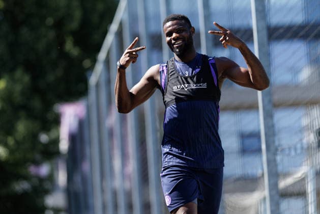 SOCCER - UEFA ECL, A.Wien vs Beita VIENNA,AUSTRIA,12.AUG.26 - SOCCER - UEFA Conference League, qualification, FK Austria Wien vs Beitar Jerusalem, preview, training A.Wien. Image shows Ibrahim Buhari (A.Wien).  GEPAxpictures xArminxRauthner